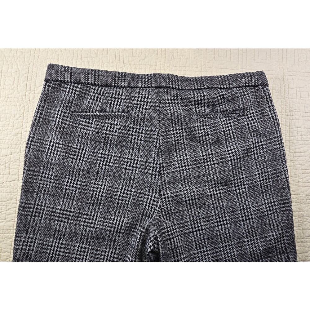 Anne Klein Women's Grey Glen Plaid Pull-On Slim Leg Knit Ankle Dress Pants Sz Lg - Picture 4 of 13